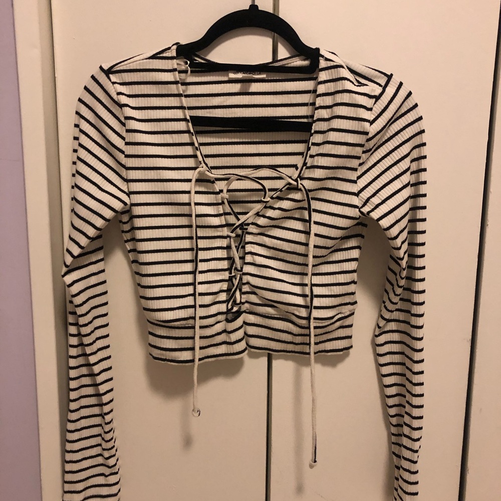Striped Long Sleeve Going - Out Top